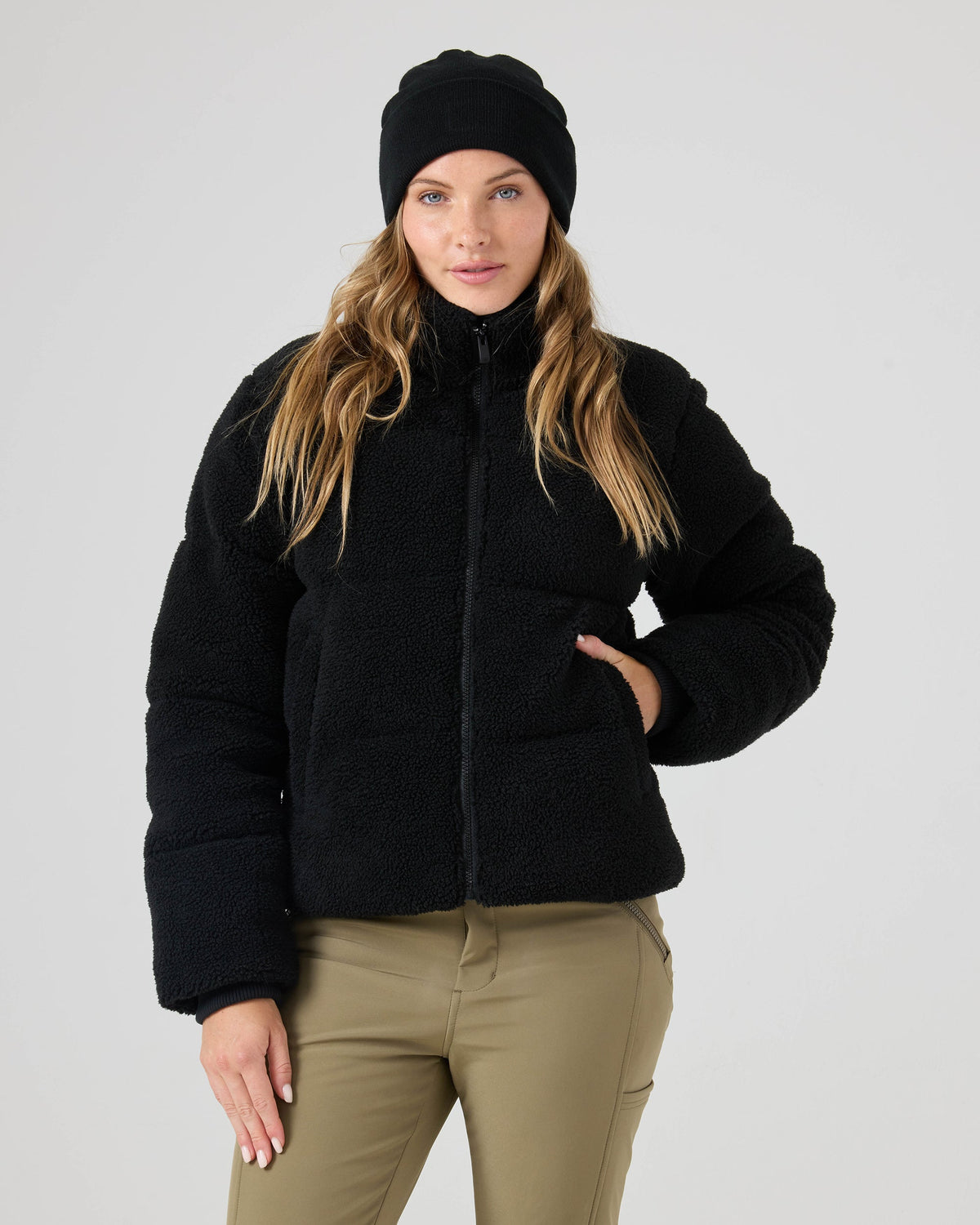 ROXY HARPER CROP SHRPA PUFFR 27