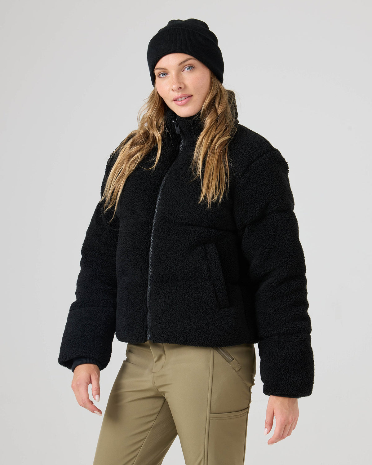 ROXY HARPER CROP SHRPA PUFFR 27